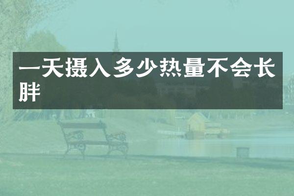 一天摄入多少热量不会长胖