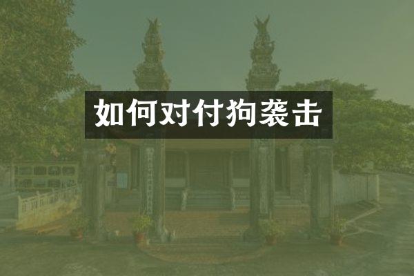如何对付狗袭击