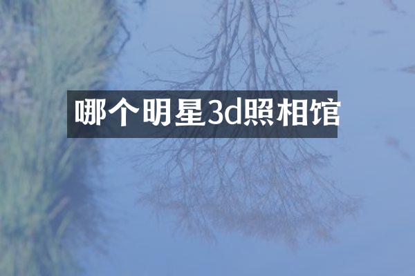 哪个明星3d照相馆