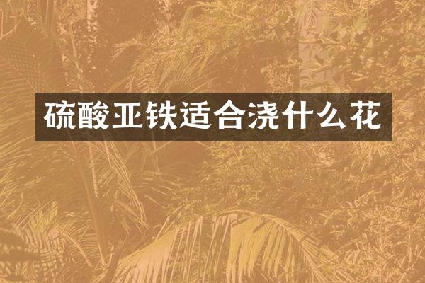 硫酸亚铁适合浇什么花