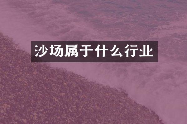 沙场属于什么行业