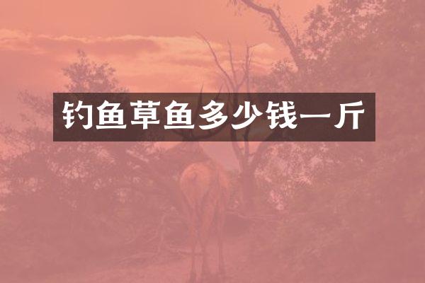 钓鱼草鱼多少钱一斤