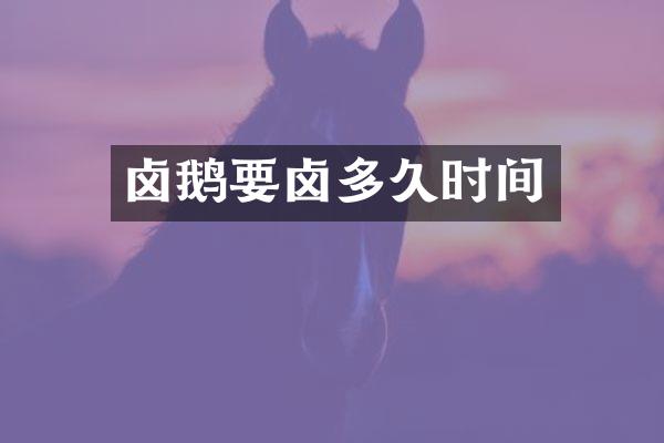 卤鹅要卤多久时间