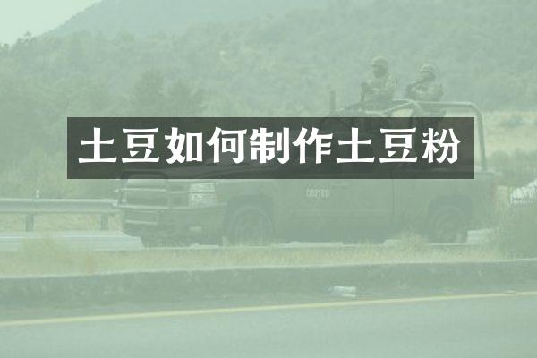 土豆如何制作土豆粉