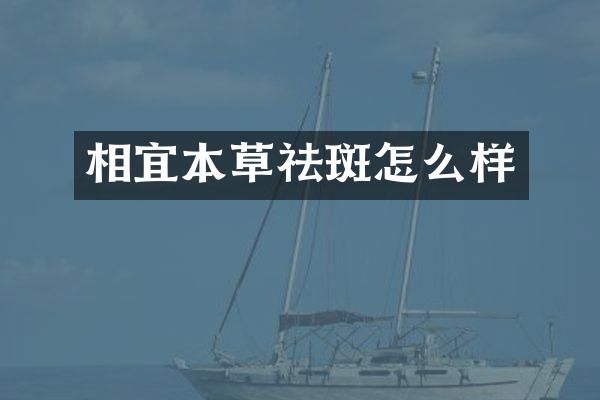 相宜本草祛斑怎么样