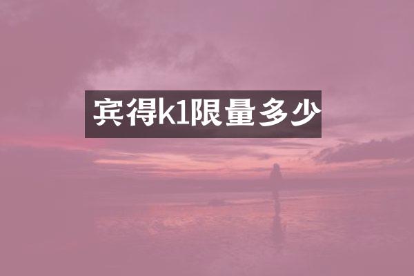 宾得k1限量多少