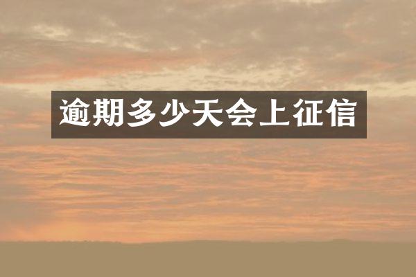 逾期多少天会上征信