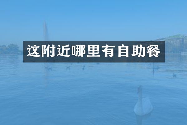 这附近哪里有自助餐