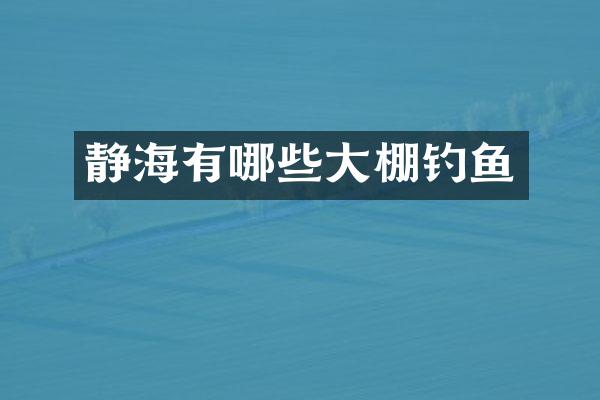 静海有哪些大棚钓鱼