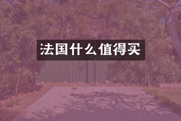 法国什么值得买