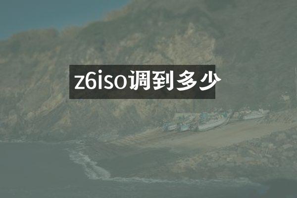 z6iso调到多少