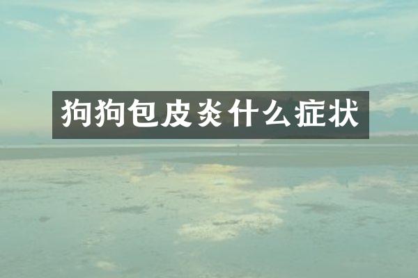 狗狗包皮炎什么症状