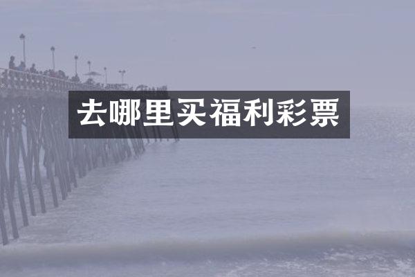 去哪里买福利彩票