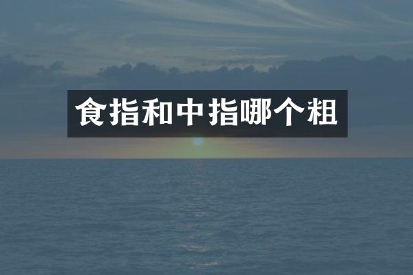 食指和中指哪个粗