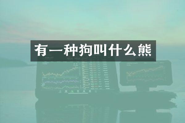 有一种狗叫什么熊