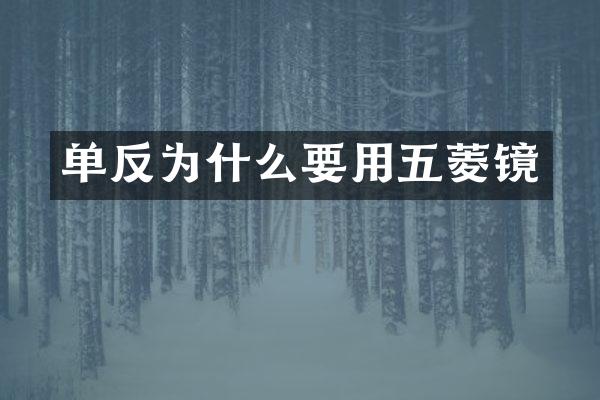 单反为什么要用五菱镜