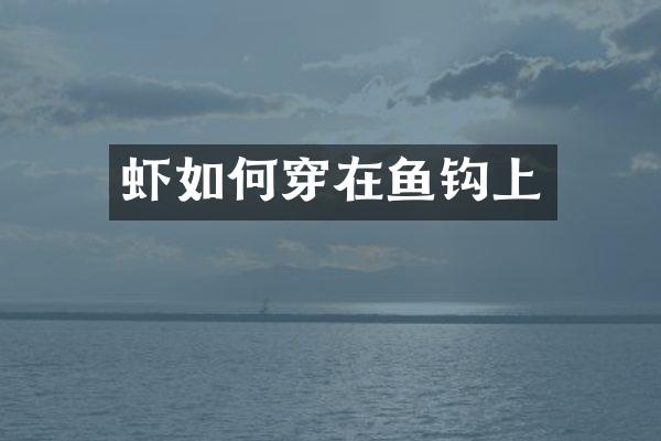 虾如何穿在鱼钩上