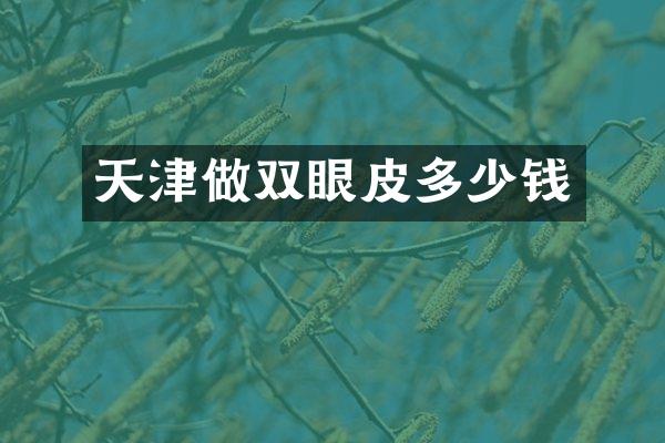 天津做双眼皮多少钱