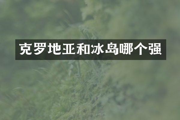 克罗地亚和冰岛哪个强