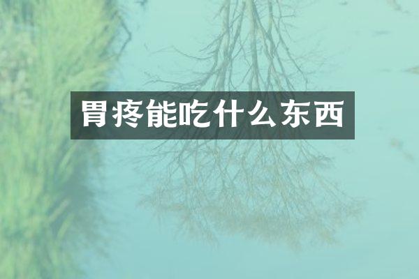 胃疼能吃什么东西