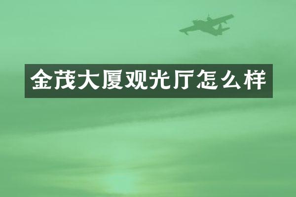 金茂大厦观光厅怎么样