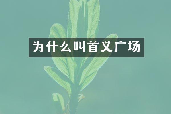 为什么叫首义广场