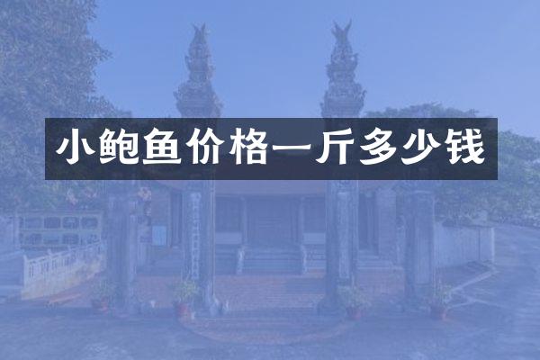 小鲍鱼价格一斤多少钱