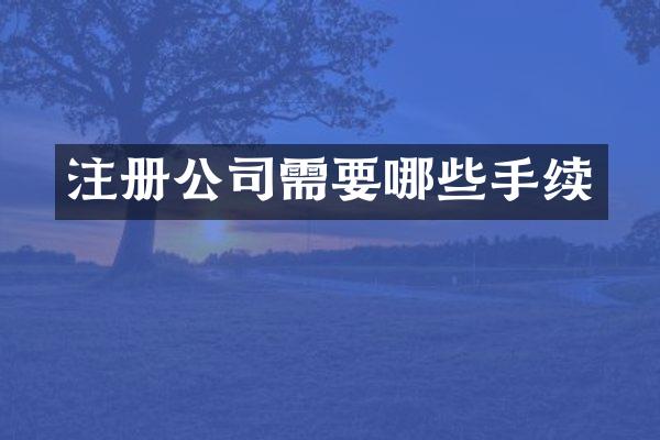 注册公司需要哪些手续