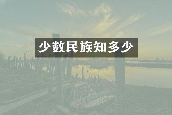 少数民族知多少