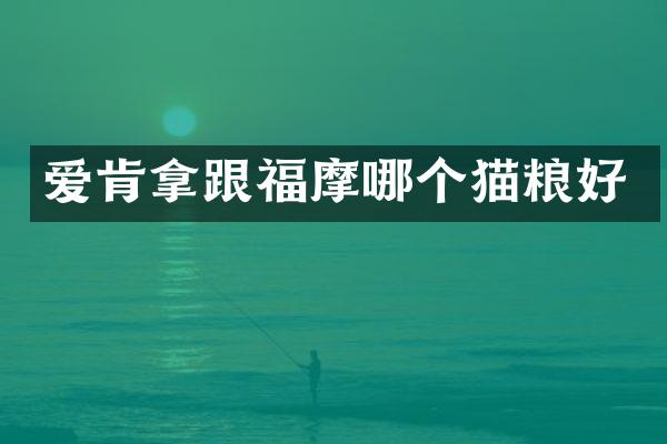 爱肯拿跟福摩哪个猫粮好