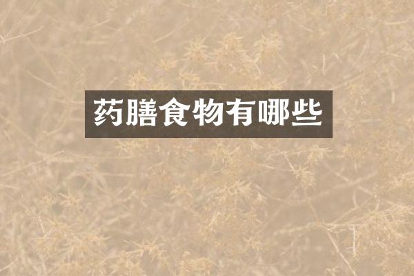 药膳食物有哪些