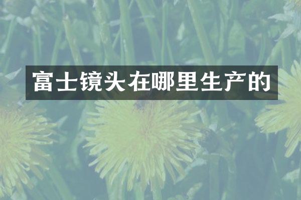 富士镜头在哪里生产的