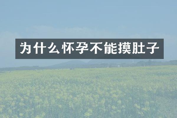 为什么怀孕不能摸肚子