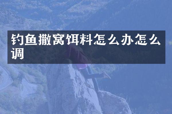 钓鱼撒窝饵料怎么办怎么调