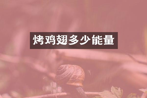 烤鸡翅多少能量