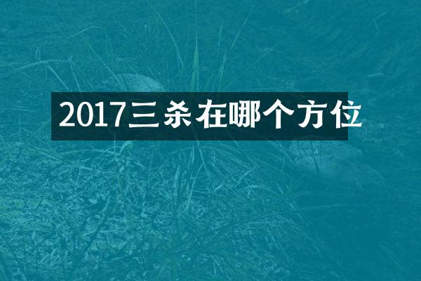 2017三杀在哪个方位
