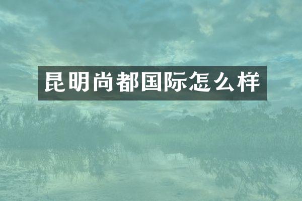 昆明尚都国际怎么样