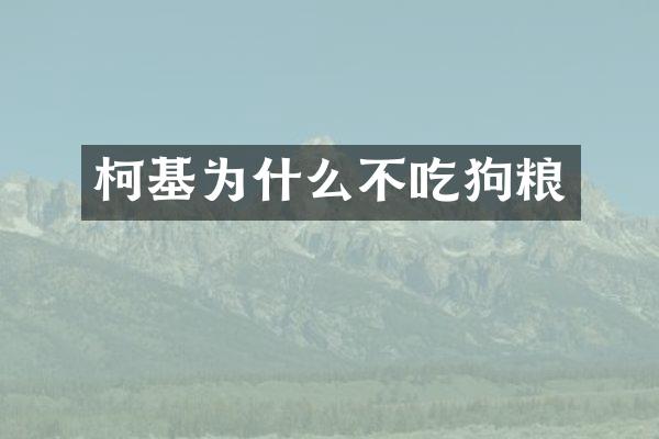 柯基为什么不吃狗粮