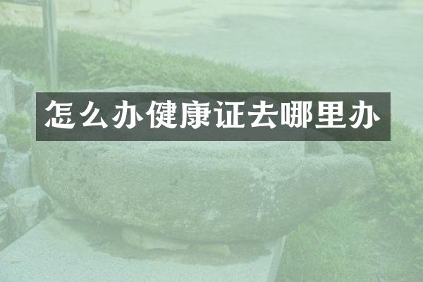 怎么办健康证去哪里办