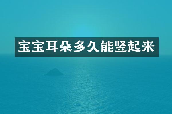 宝宝耳朵多久能竖起来