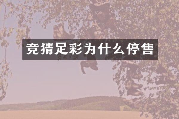 竞猜足彩为什么停售