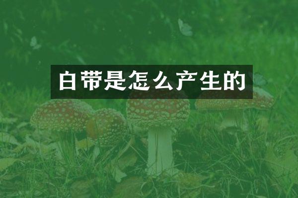 白带是怎么产生的