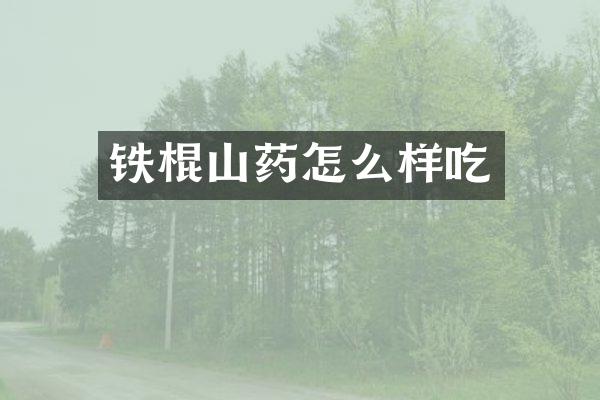 铁棍山药怎么样吃