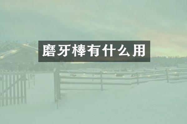 磨牙棒有什么用