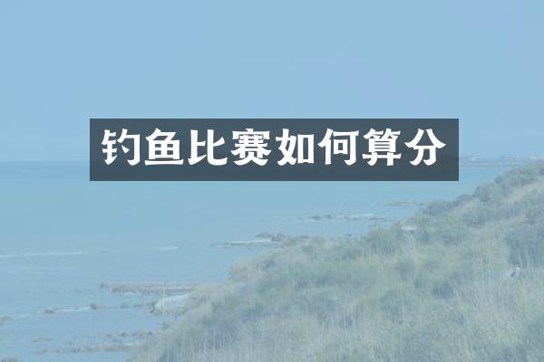 钓鱼比赛如何算分