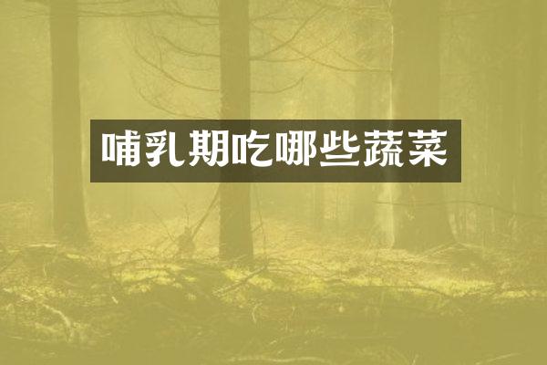 哺乳期吃哪些蔬菜