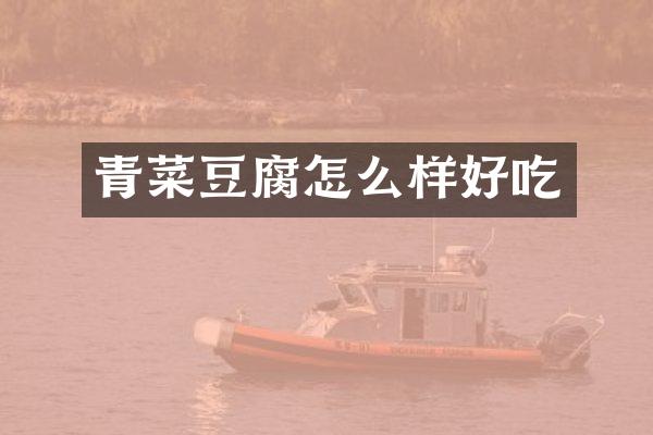 青菜豆腐怎么样好吃