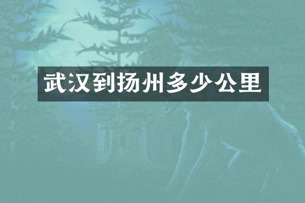 武汉到扬州多少公里