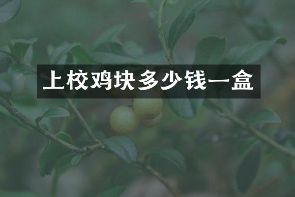 上校鸡块多少钱一盒