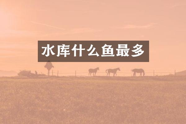 水库什么鱼最多